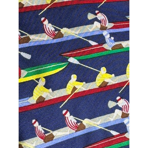 Vintage Alynn men’s silk row crew print necktie - Picture 8 of 9